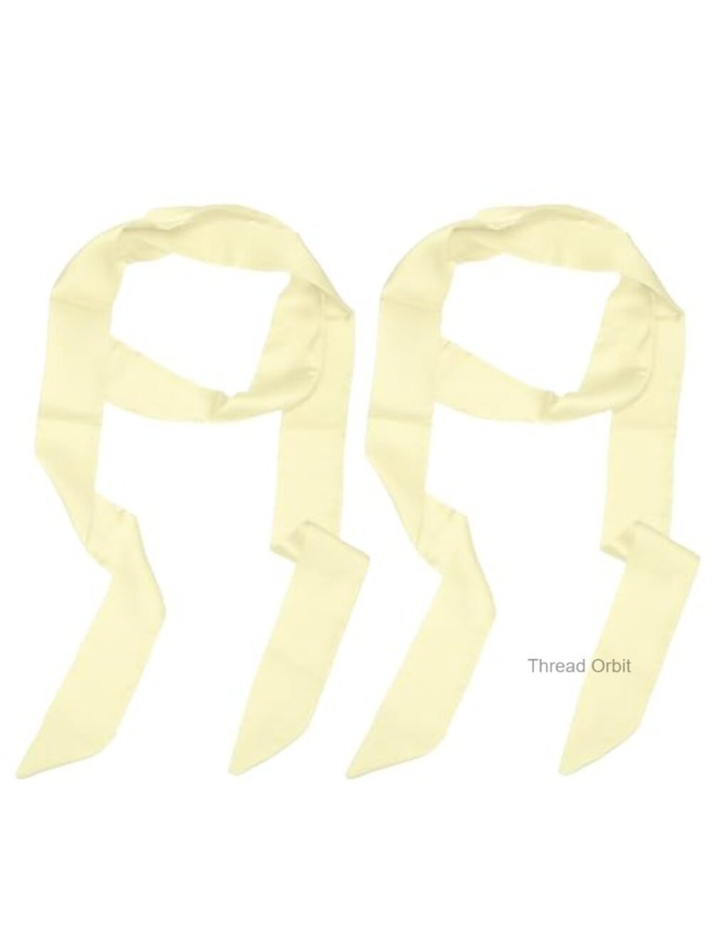 Faux Silk Satin Skinny Neckerchief Ribbon Scarf Long